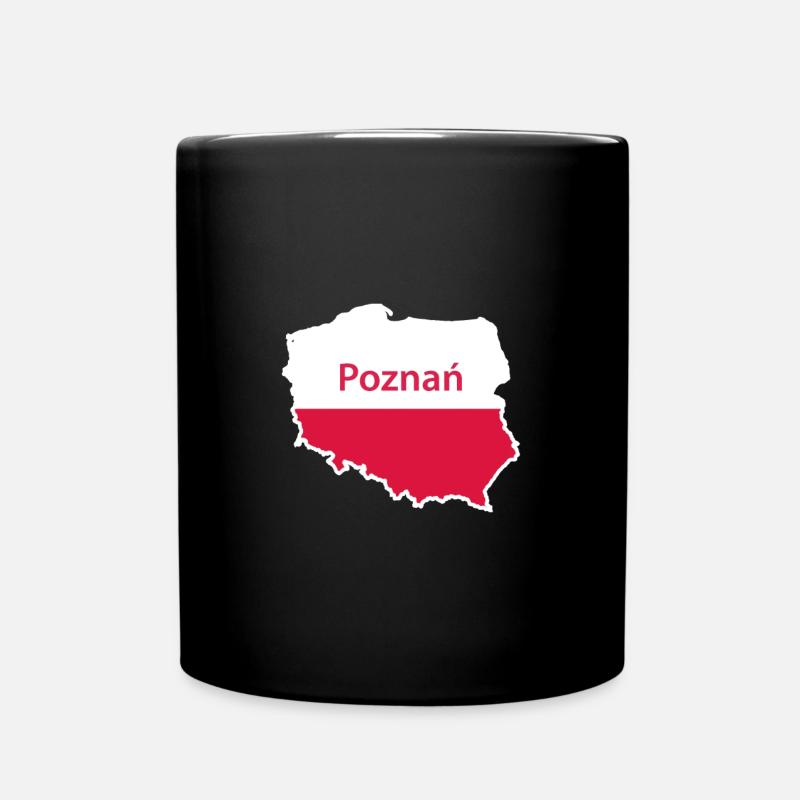 Poznan Pologne Carte de la capitale Poznań Polska - Mug uni - noir