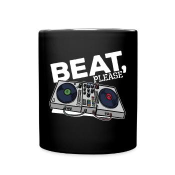 Beatbox Turntable MC DJ Deejay Scratchen Hip Hop - Tasse einfarbig - Schwarz - Vorne