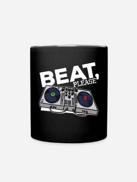 Beatbox Turntable MC DJ Deejay Scratchen Hip Hop - Tasse einfarbig - Schwarz