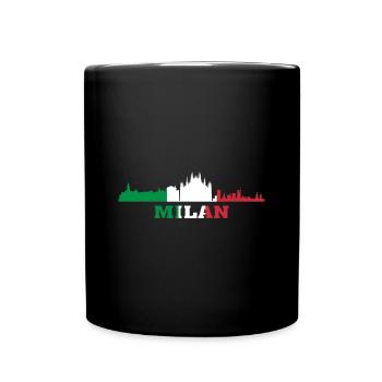 Milan City Skyline Italy Landmark, Milano Italia - Full Colour Mug - black - Front
