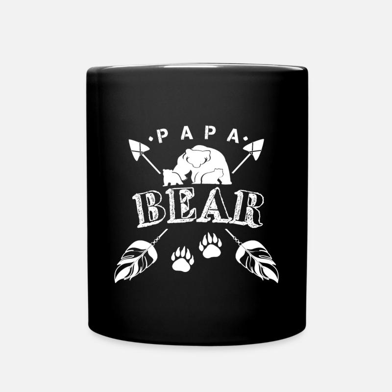 Papa ours mignon famille boho flèche - Mug uni - noir