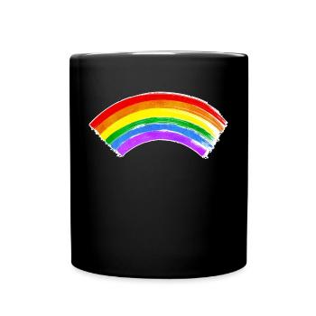 Rainbow Lgbt Gay Lesbian Equality - Full Colour Mug - black - Front
