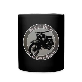 Blue haze is 2-stroke art - Full Colour Mug - black - Front
