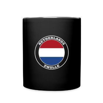 Drapeau Zwolle Pays-Bas Zwolle Hollande - Mug uni - noir - Devant