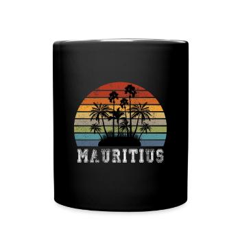Mauritius island design / gift idea - Full Colour Mug - black - Front