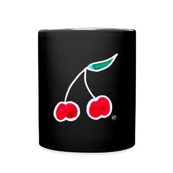 * BAM * be_cherry - Full Colour Mug - black - Front