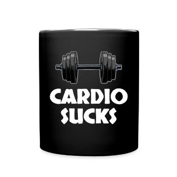Weight training bodybuilders weight lifting muscles - Full Colour Mug - black - Front