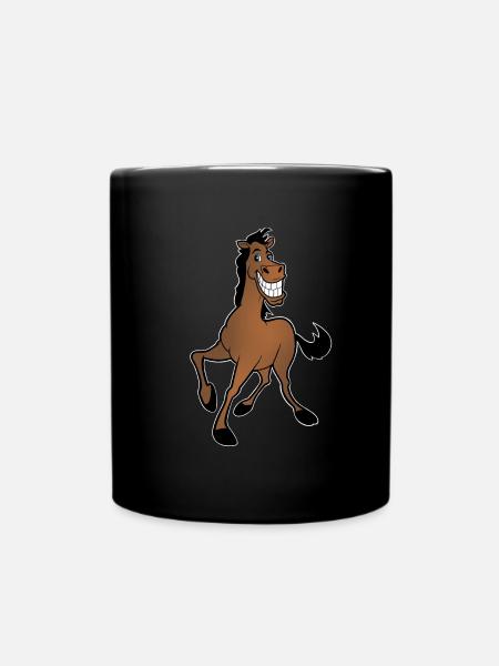 Pferd - Tasse einfarbig - Schwarz