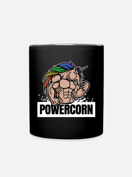 Licorne musculation gym entraînement sport - Mug uni - noir