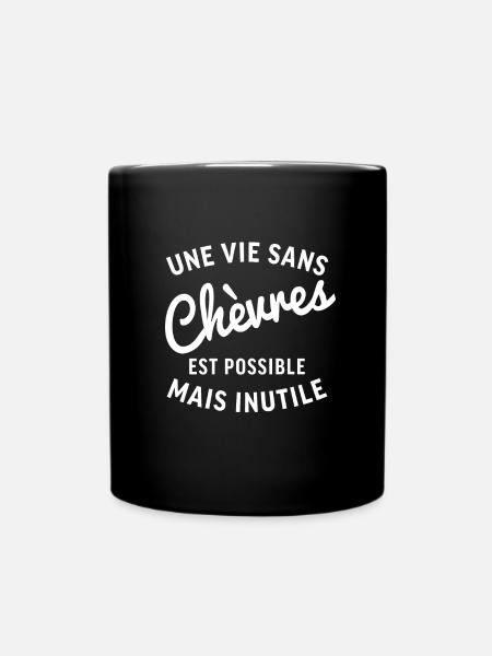Une vie sans chèvres est possible mais inutile - Mug uni - noir