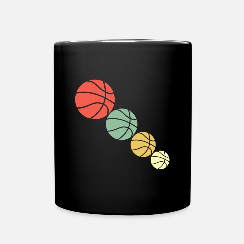Basketball Retro Basket-ball - Mug uni - noir