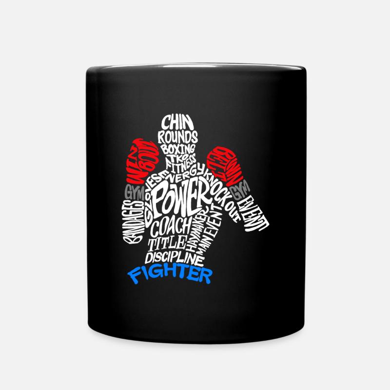 Boxen Fitnesstraining Trainieren Motivation Sport - Tasse einfarbig - Schwarz
