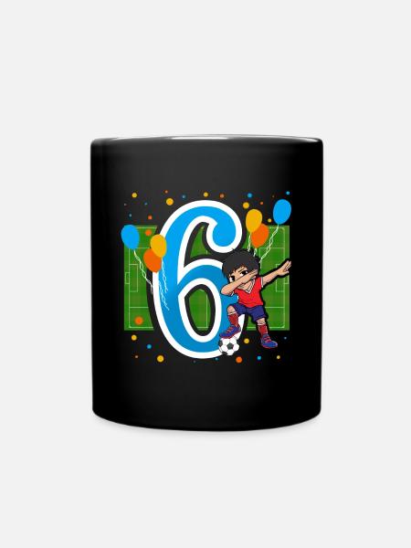 6 Jahre Geburtstag Dabbing Kinder - Tasse einfarbig - Schwarz