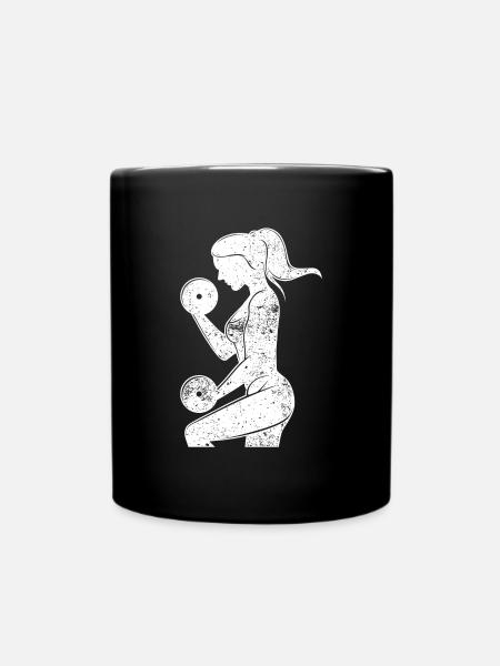 Haltère entraînement gym biceps gym - Mug uni - noir