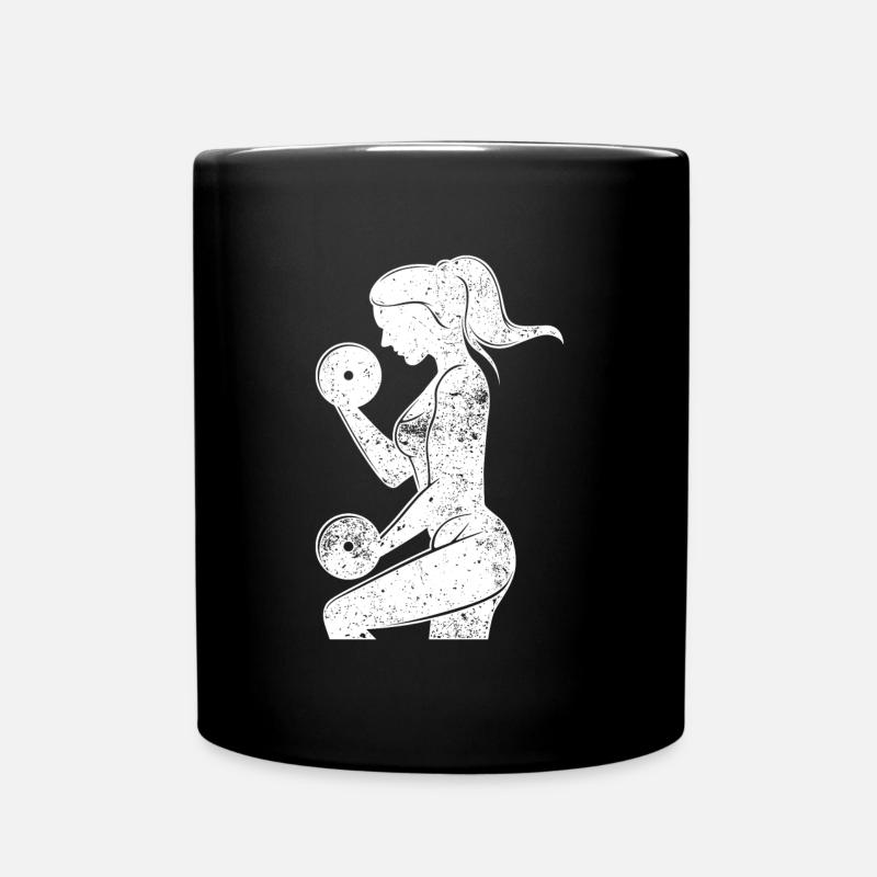 Haltère entraînement gym biceps gym - Mug uni - noir