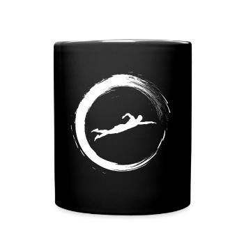 Schwimmer schwimmen Bademeister - Tasse einfarbig - Schwarz - Vorne