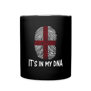 drapeau de l'ADN de Gênes t-shirt design drapeau de Gênes - Mug uni - noir - Devant