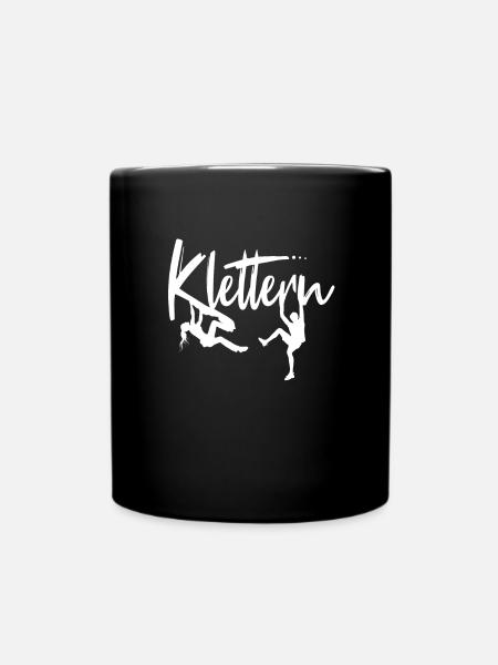 Klettern Kletterin Kletterer Kletter Geschenk - Tasse einfarbig - Schwarz