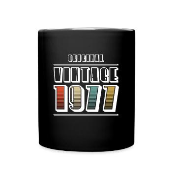 Millésime 1977 - Mug uni - noir - Devant