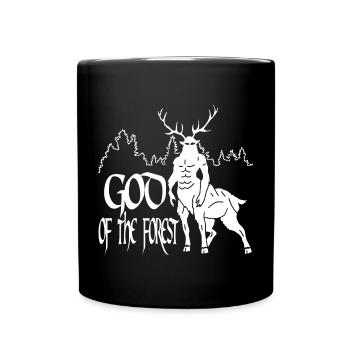 Ökologischer Gott des weißen Waldes - Tasse einfarbig - Schwarz - Vorne