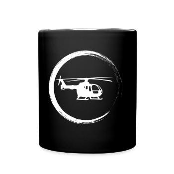 helicopter - Full Colour Mug - black - Front