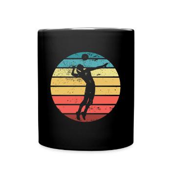 Volleyball beach volleyball woman volleyball sport - Full Colour Mug - black - Front