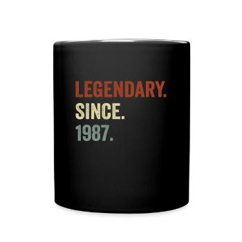 Legendary since 1987 cadeau 1987 - Mug uni - noir - Devant