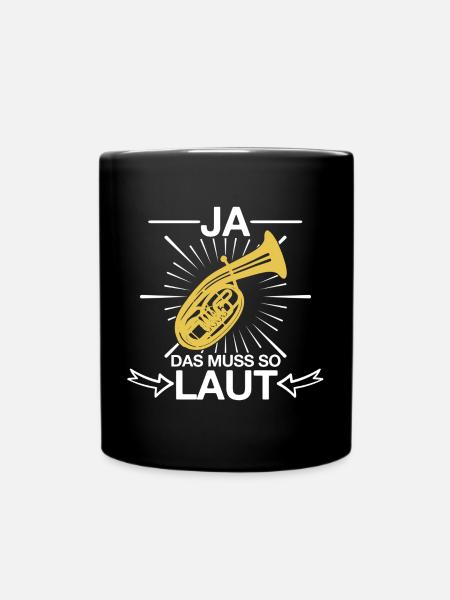 Tenorhorn Blasinstrument Tenorhornist Spruch - Tasse einfarbig - Schwarz