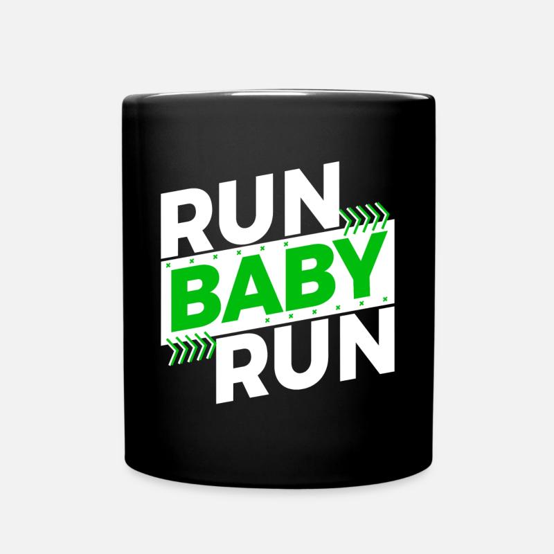 Laufen Joggen Rennen Training Ausdauer Spruch Fun - Tasse einfarbig - Schwarz