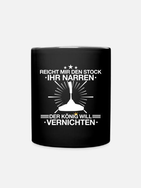 Stockschießen Eisstockschießen Eisstock Spruch - Tasse einfarbig - Schwarz