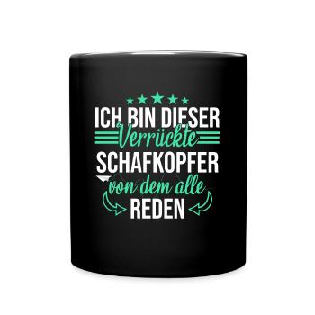 Schafkopfen Schafkopf Kartenspiel Spielkarten - Tasse einfarbig - Schwarz - Vorne