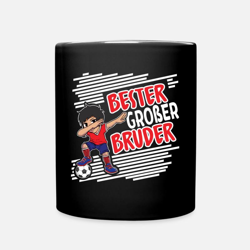 Bester Großer Bruder.. Fußball Dabbing - Tasse einfarbig - Schwarz
