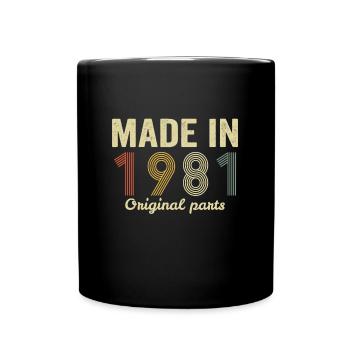 hergestellt im Jahr 1981 Originalteile - Tasse einfarbig - Schwarz - Vorne