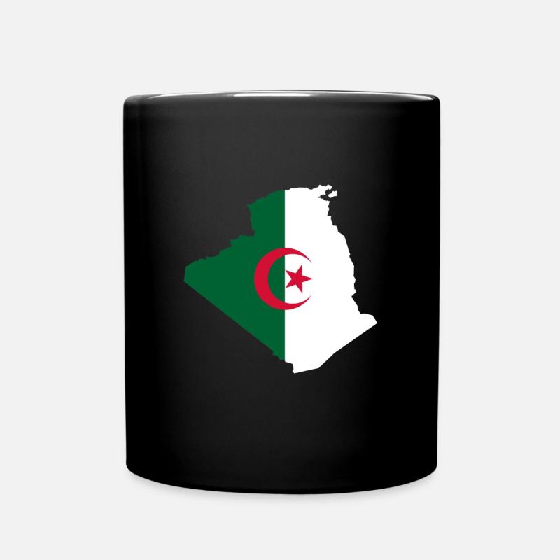 Algeria flag - Full Colour Mug - black