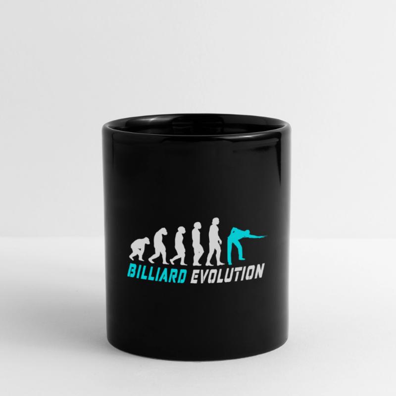 Billard Evolution Design / Geschenkidee Tasse einfarbig