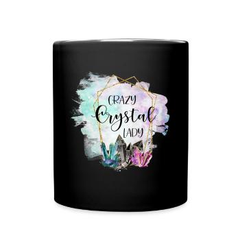 Crystal Crystal Lady Naturopath Gift - Full Colour Mug - black - Front