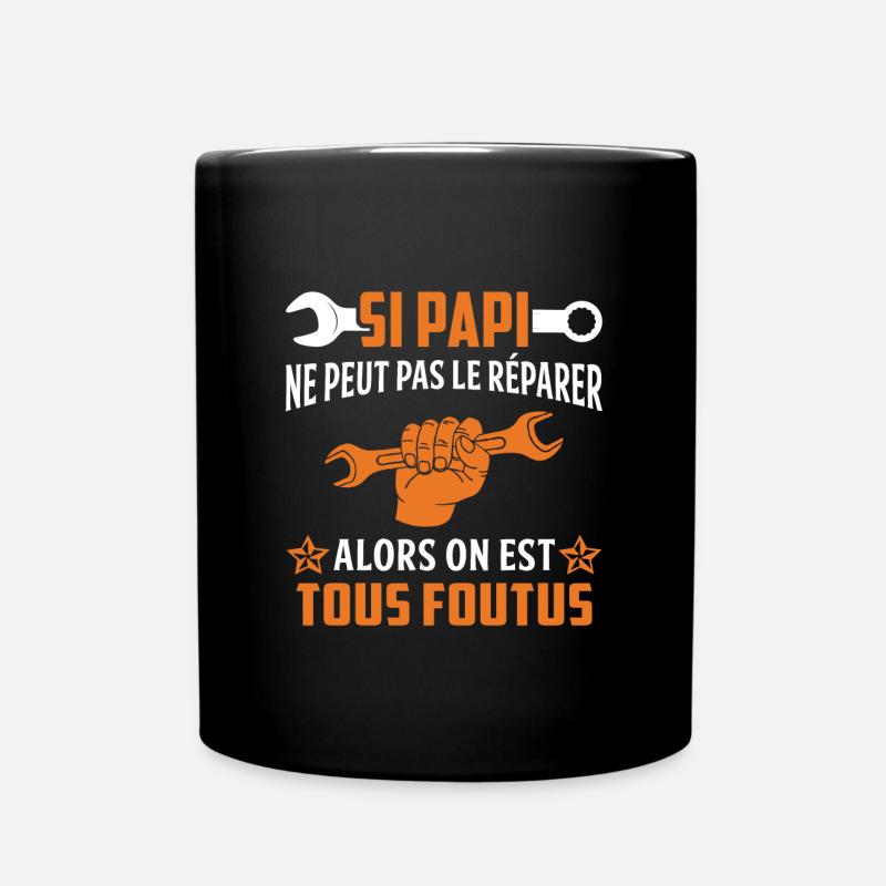 Grand-père si papi ne peut pas le réparer - Mug uni - noir