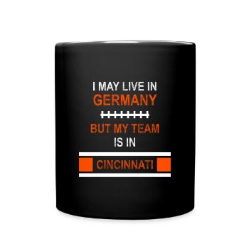 Mon équipe est à Cincinnati | Conception de ventilateur du Bengale - Mug uni - noir - Devant