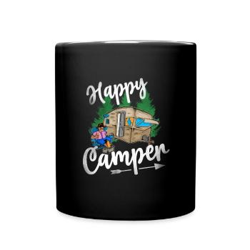Happy Camper - Full Colour Mug - black - Front