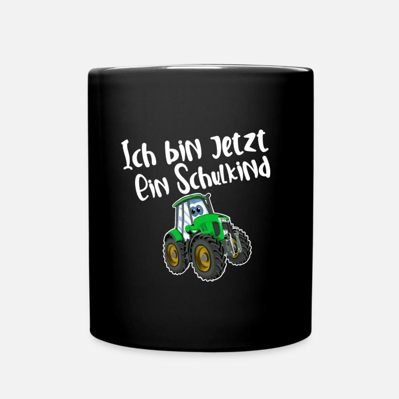Ich Bin Jetzt Ein Schulkind Traktor - Tasse einfarbig - Schwarz
