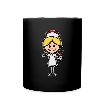 Infirmière aide-soignante Assistante sociale - Mug uni - noir - Devant