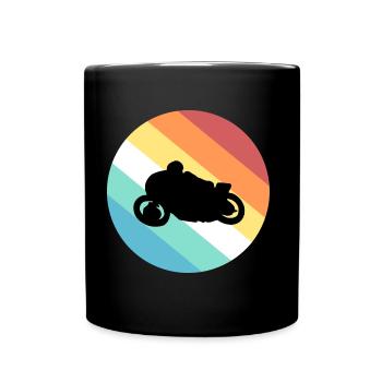 Motorrad - Tasse einfarbig - Schwarz - Vorne