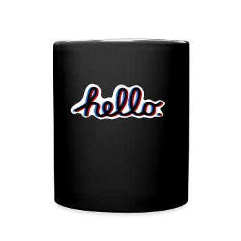 Bonjour - Mug uni - noir - Devant