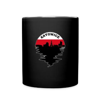 Katowice Poland Skyline Travel Souvenir Polish Fla - Full Colour Mug - black - Front