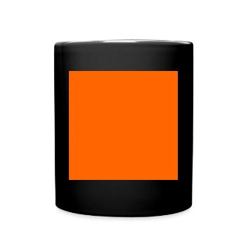 orangener Hintergrund Textur personalisieren - Tasse einfarbig - Schwarz - Vorne