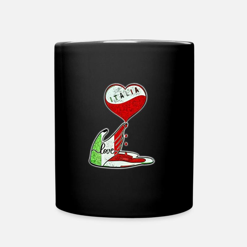Italien Liebe - Tasse einfarbig - Schwarz