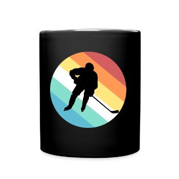 hockey sur glace - Mug uni - noir - Devant