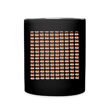 Motif tête de renard, motif enfant - Mug uni - noir - Devant