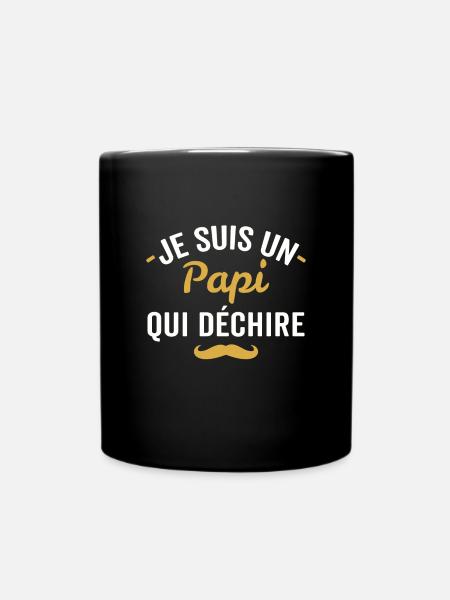 je suis un papi qui déchire - Mug uni - noir