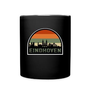 Eindhoven Netherlands Skyline Souvenir Dutch Flag - Full Colour Mug - black - Front